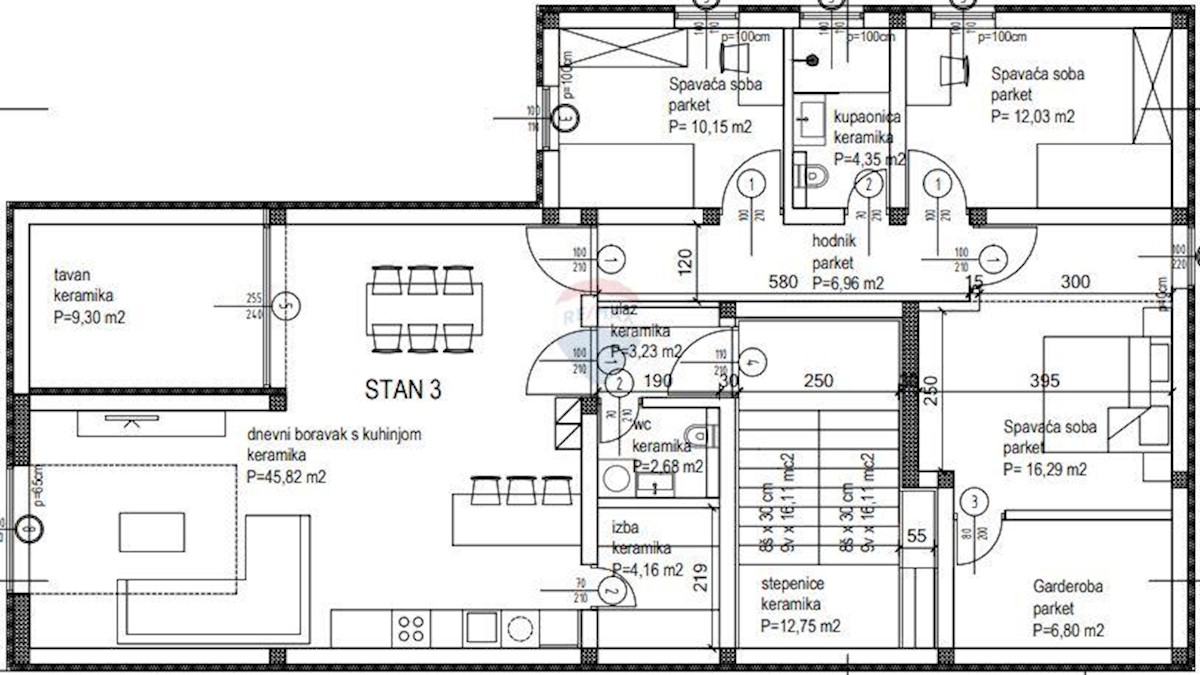 Appartamento Kanfanar, 112,30m2