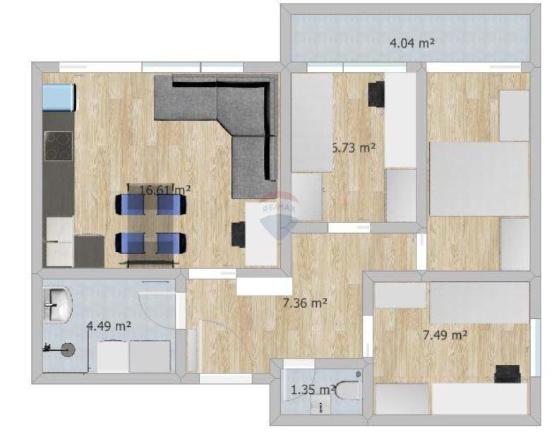 Appartamento Stenjevec, 52,82m2