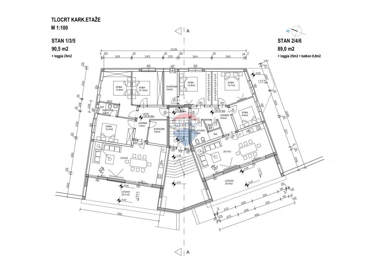 Appartamento Klenovica, Novi Vinodolski, 115m2