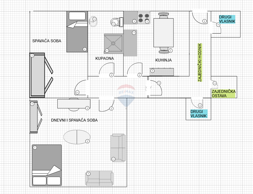 Appartamento Centar, Rijeka, 72,13m2