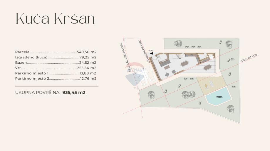 ISTRIA, KRŠAN – Terreno Edificabile con Permesso di Costruzione