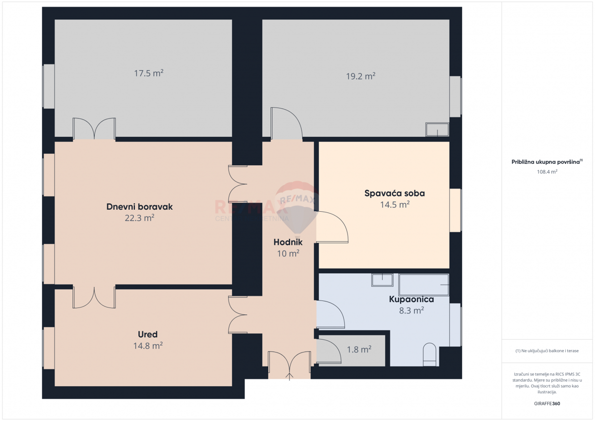 Appartamento Kozala, Rijeka, 105m2