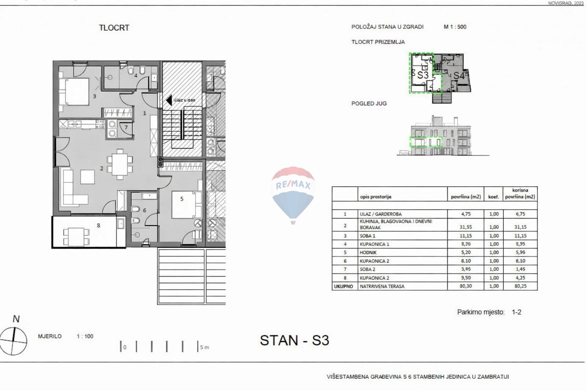 Umago, Zambrattia – Appartamento moderno – Vista mare – Nuova costruzione