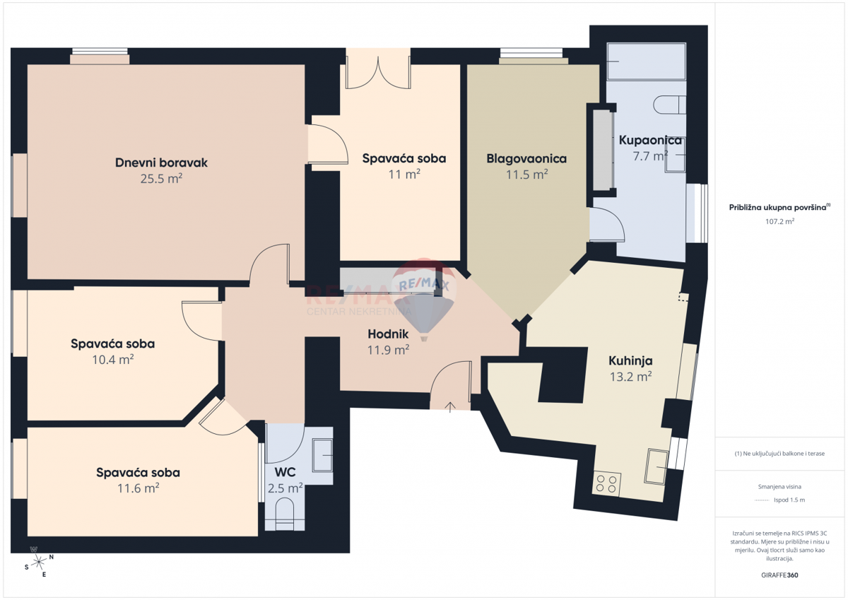 Appartamento Centar, Rijeka, 108,03m2