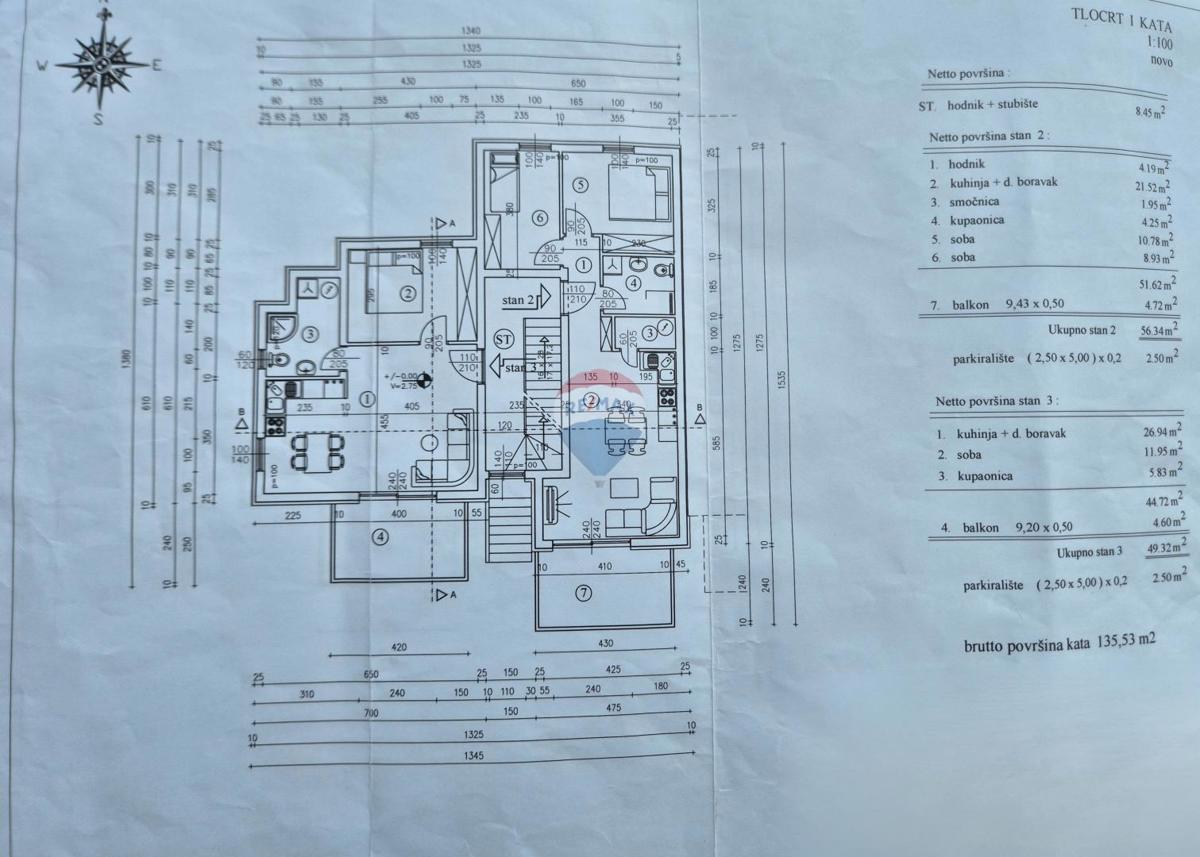 Appartamento Podmurvice, Rijeka, 51,82m2