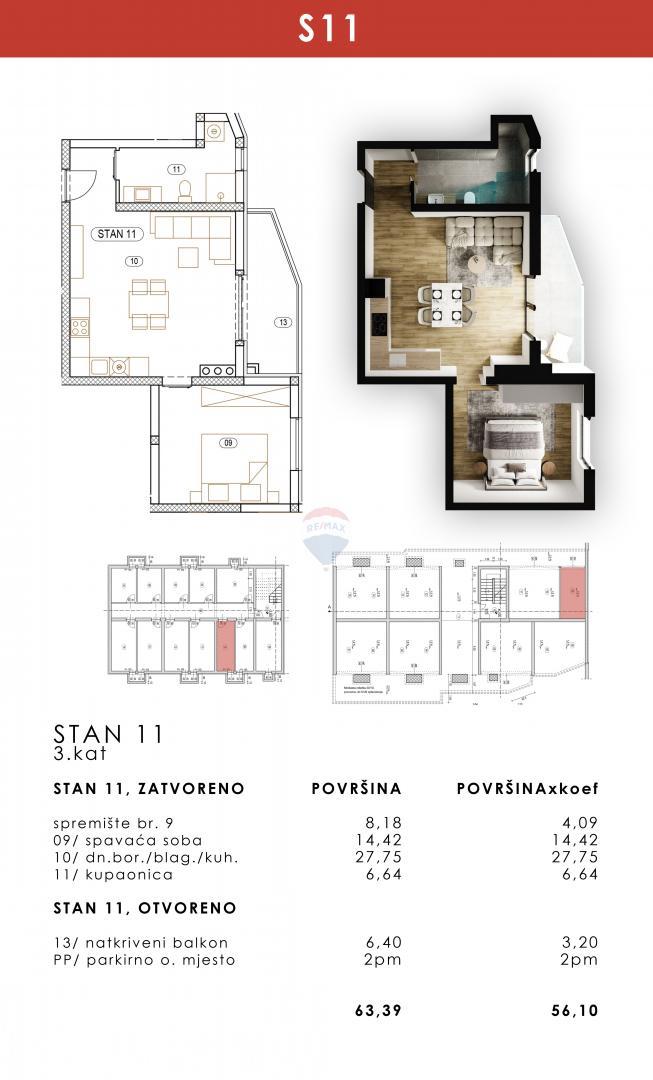 Appartamento Rešetari, Kastav, 55,61m2