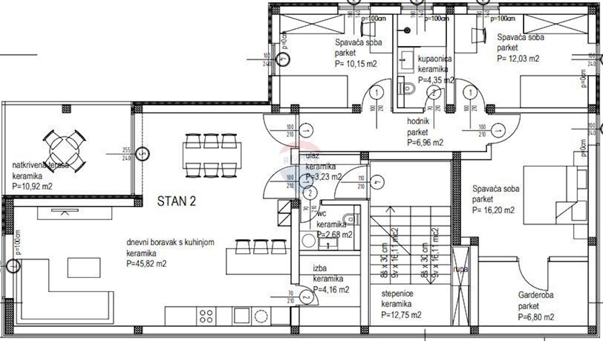 Appartamento Kanfanar, 123,30m2