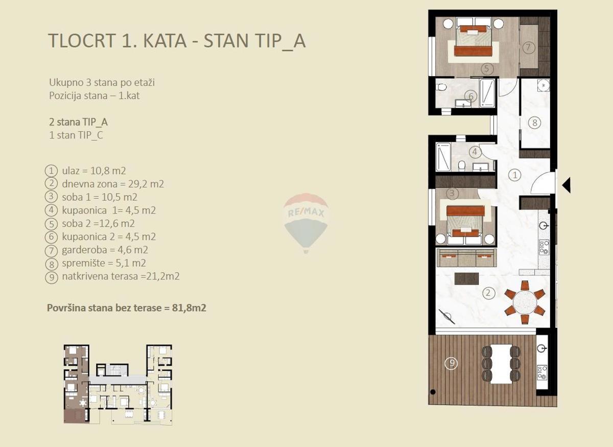 Appartamento Novigrad, 82m2