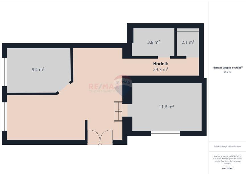 Appartamento Mikulići, Črnomerec, 67,35m2