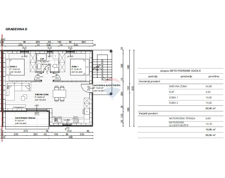 Appartamento Čižići, Dobrinj, 80,84m2