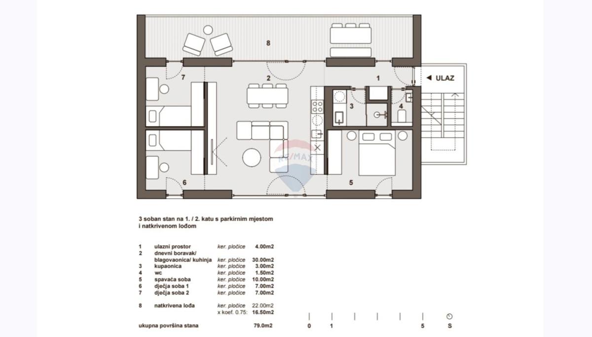 Appartamento Umag, 82,25m2
