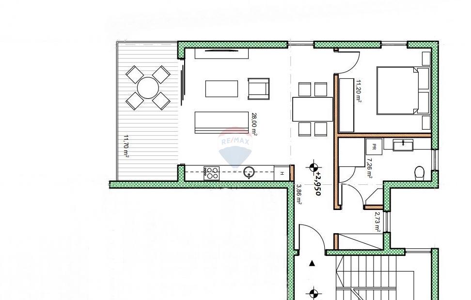 Appartamento Buje, 72m2