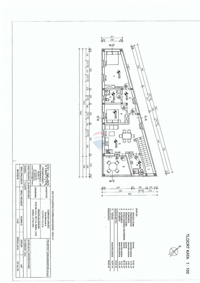 Appartamento Baška, 83m2