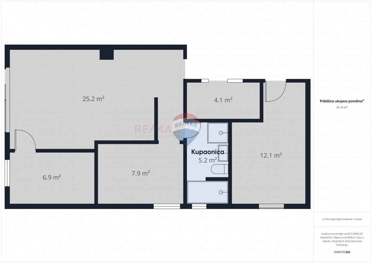 Appartamento Njivice, Omišalj, 67m2