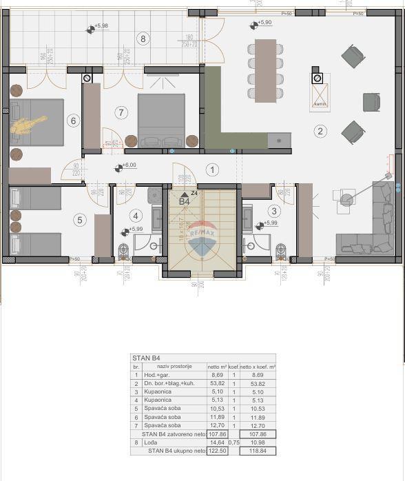 Appartamento Štinjan, Pula, 55m2