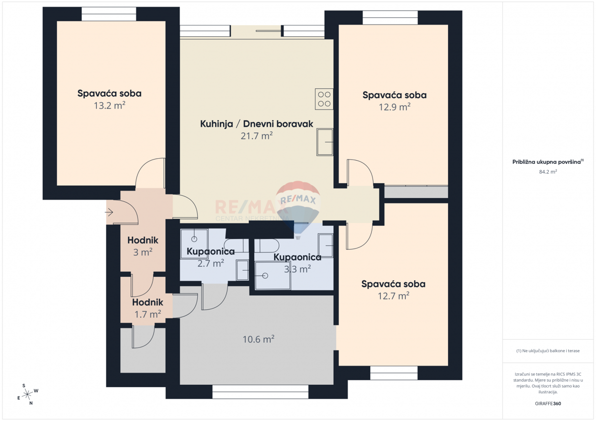 Appartamento Kantrida, Rijeka, 89,54m2