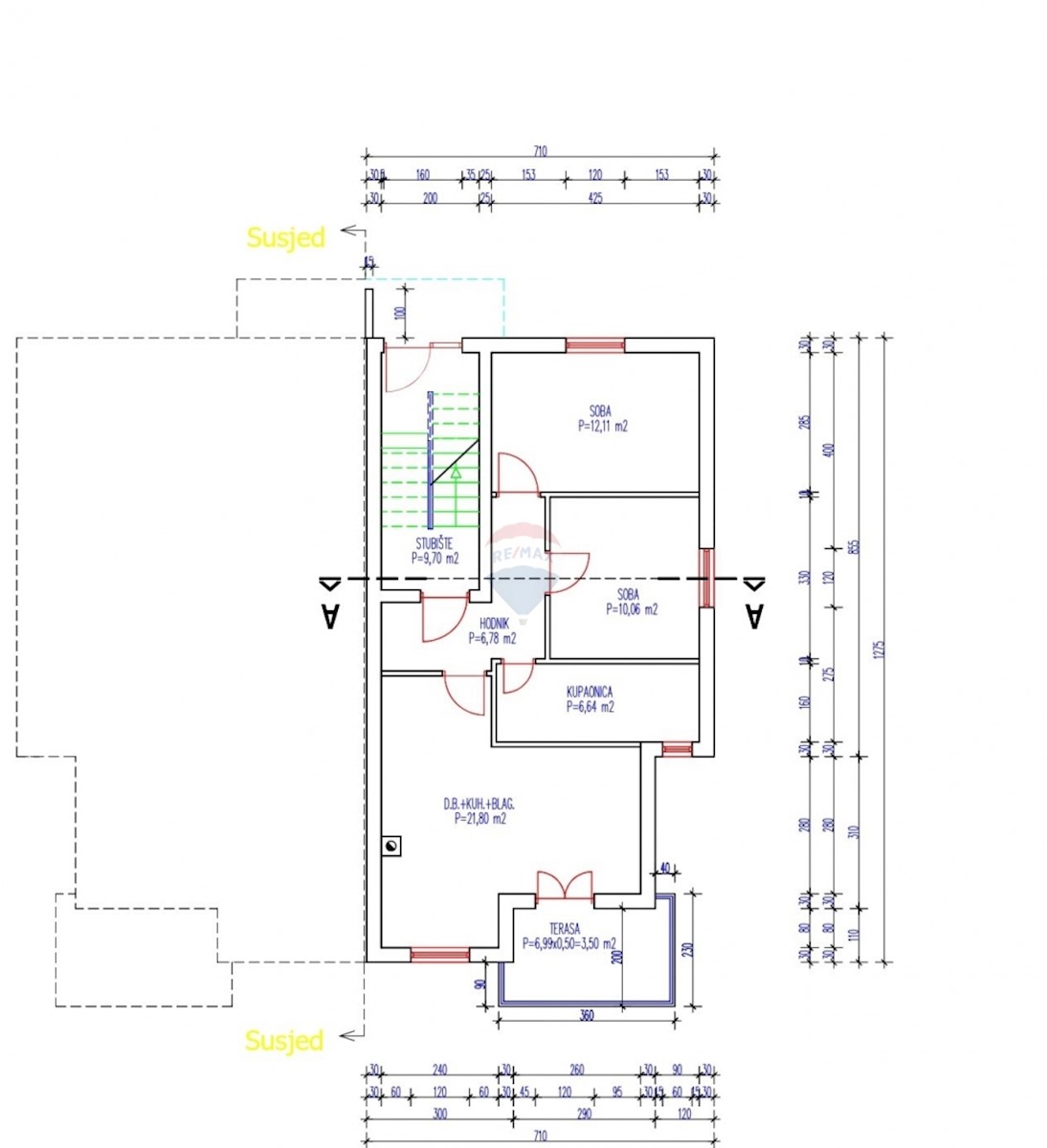 Appartamento bilocale al piano terra, 64,4 m2 Čelina, Rogoznica