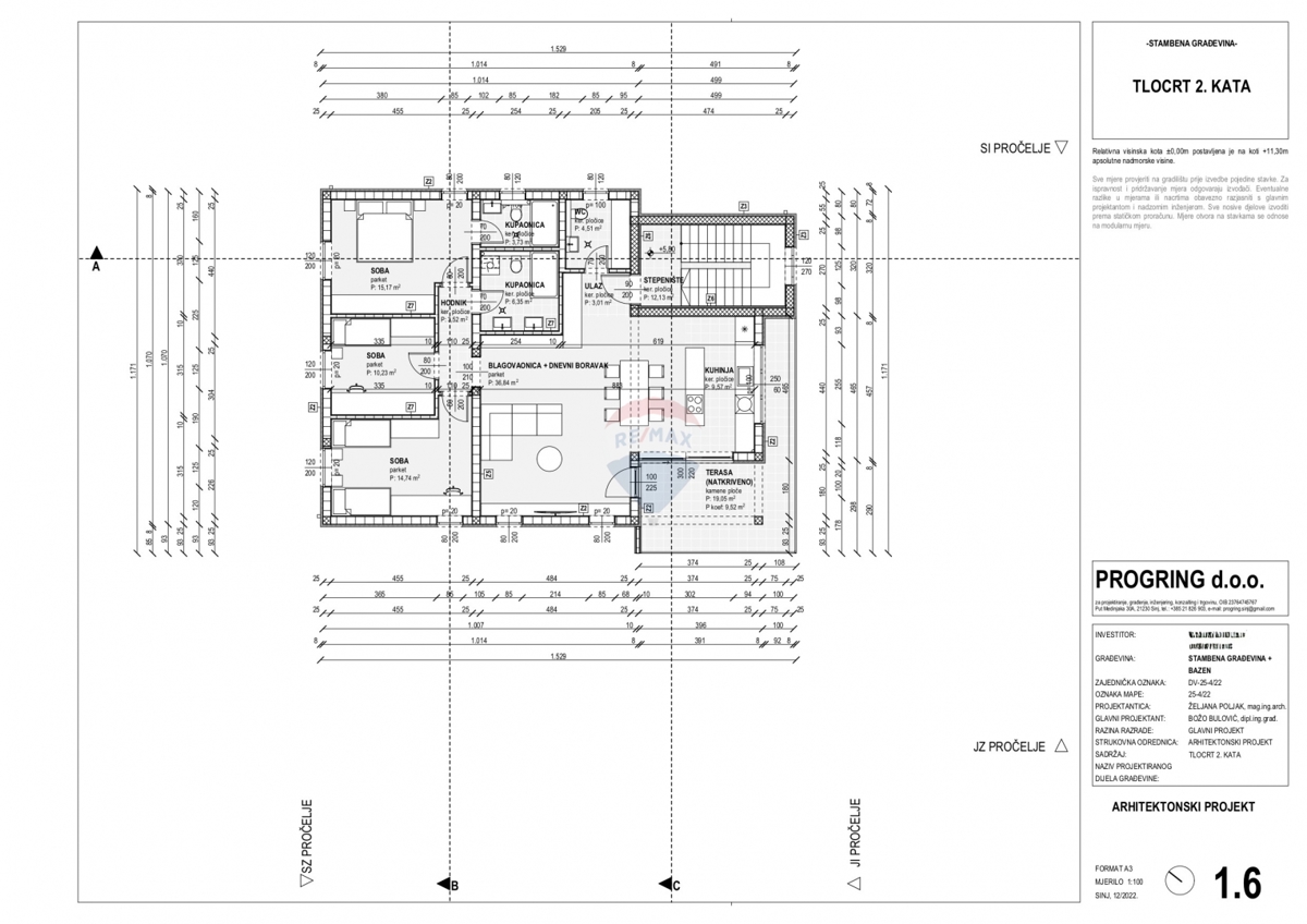 Lussuoso appartamento trilocale al 2° piano, Rogoznica