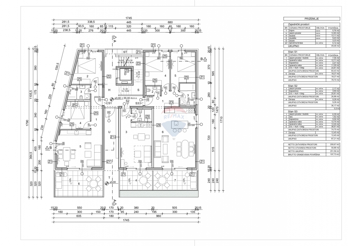 Appartamento di lusso al piano terra, 87,21 m2, Primošten