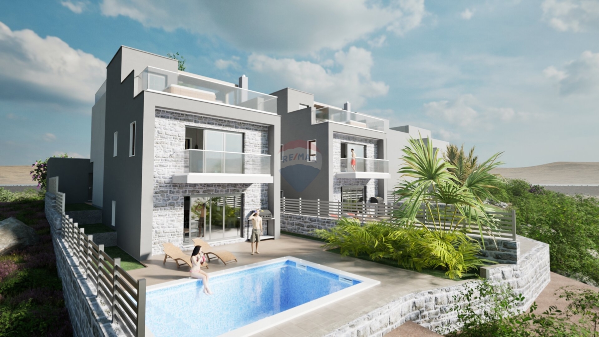 Progetto esclusivo! Villa moderna con terrazza panoramica e piscina, Primošten