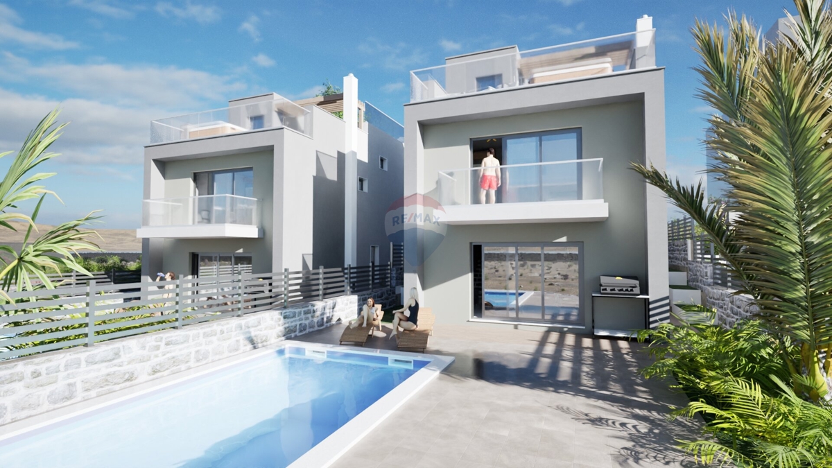 Progetto esclusivo! Villa moderna con terrazza panoramica e piscina, Primošten