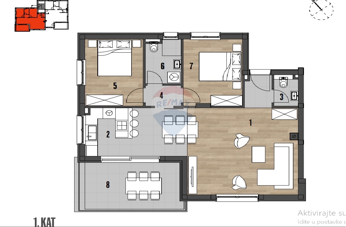 Appartamento Brodarica, Šibenik - Okolica, 91,70m2
