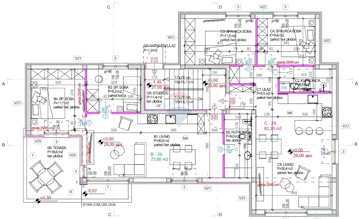 Appartamento di lusso 72,6 m2 - Stivašnica, Rogoznica