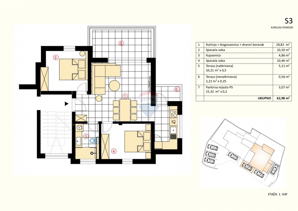 Appartamento Murter, 69,98m2