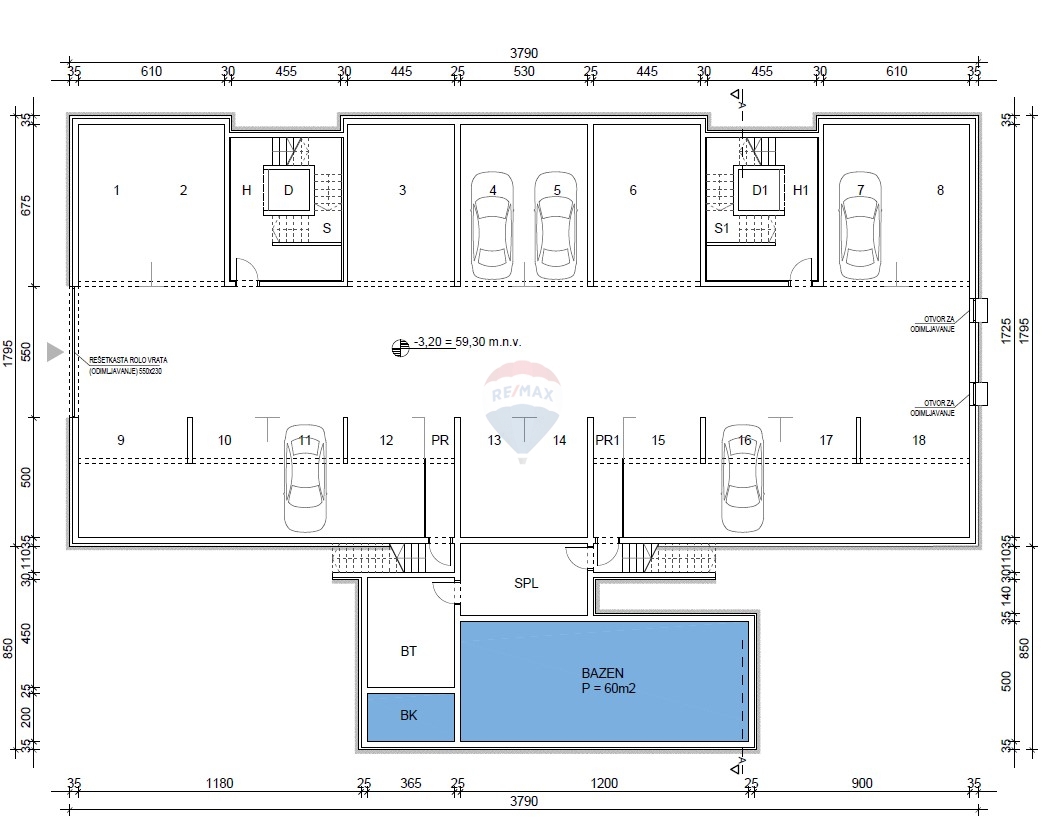 Appartamento con due camere da letto con splendida vista e piscina, 2° piano (S9), Primošten