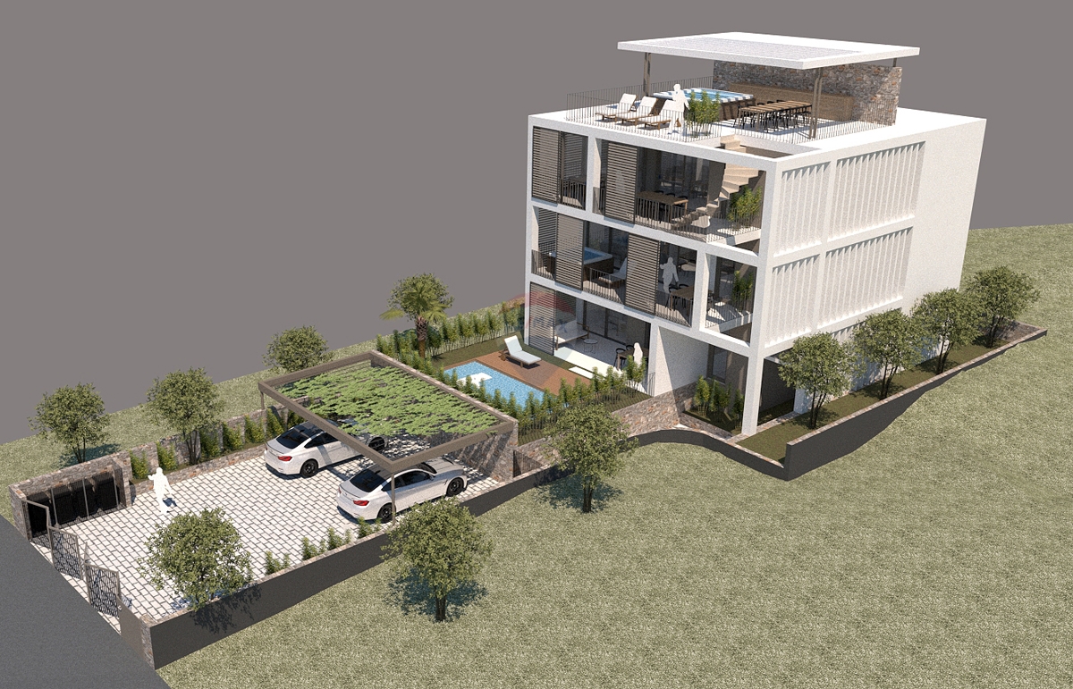 Appartamento con due camere da letto con piscina riscaldata, giardino e attrezzature di alta qualità 97,1 m², Primošten