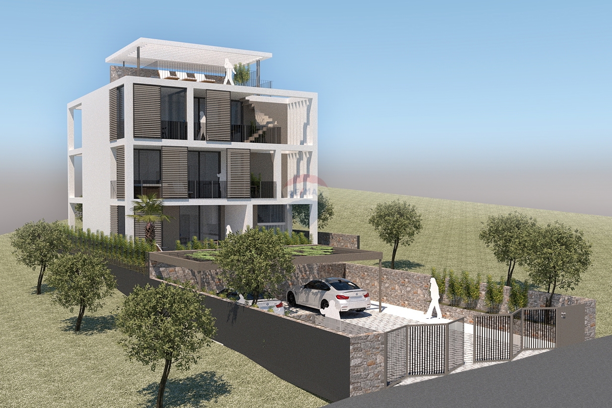 Appartamento con due camere da letto con piscina riscaldata, giardino e attrezzature di alta qualità 97,1 m², Primošten