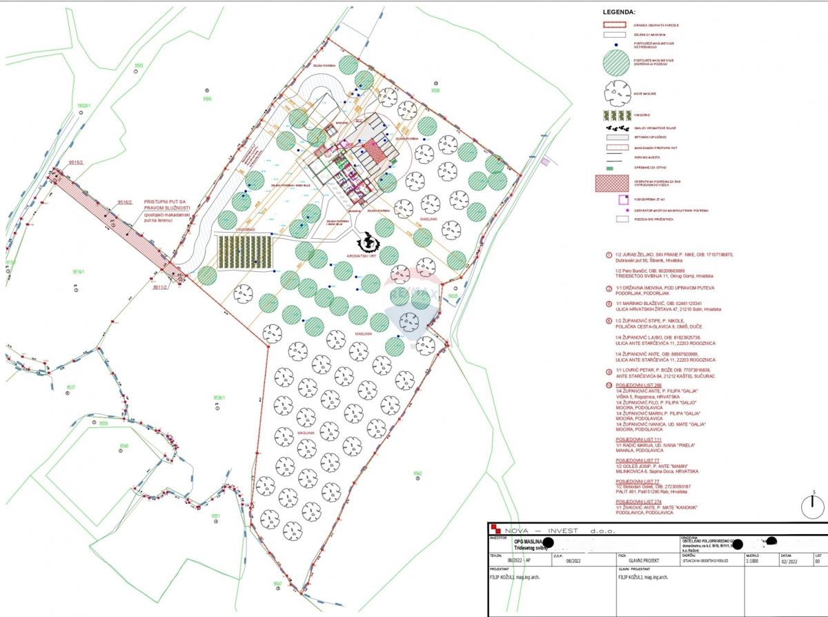 Villa rustica con 2 ettari di giardino a Rogoznica