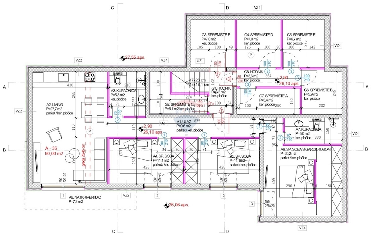 Appartamento di lusso con piscina-Stivašnica, Rogoznica