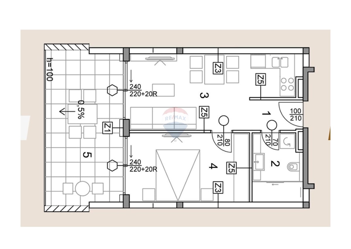 Appartamento Primošten, 61,59m2