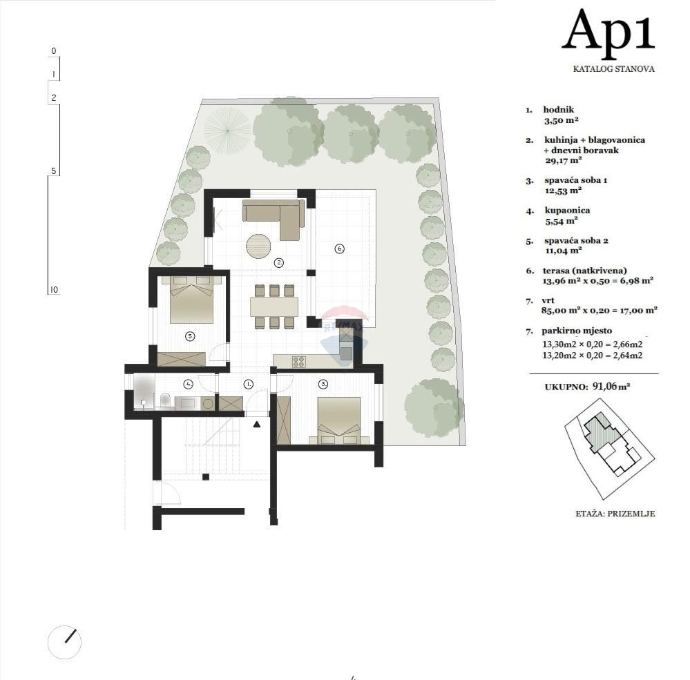 Appartamento Kornati, Murter, 91,06m2