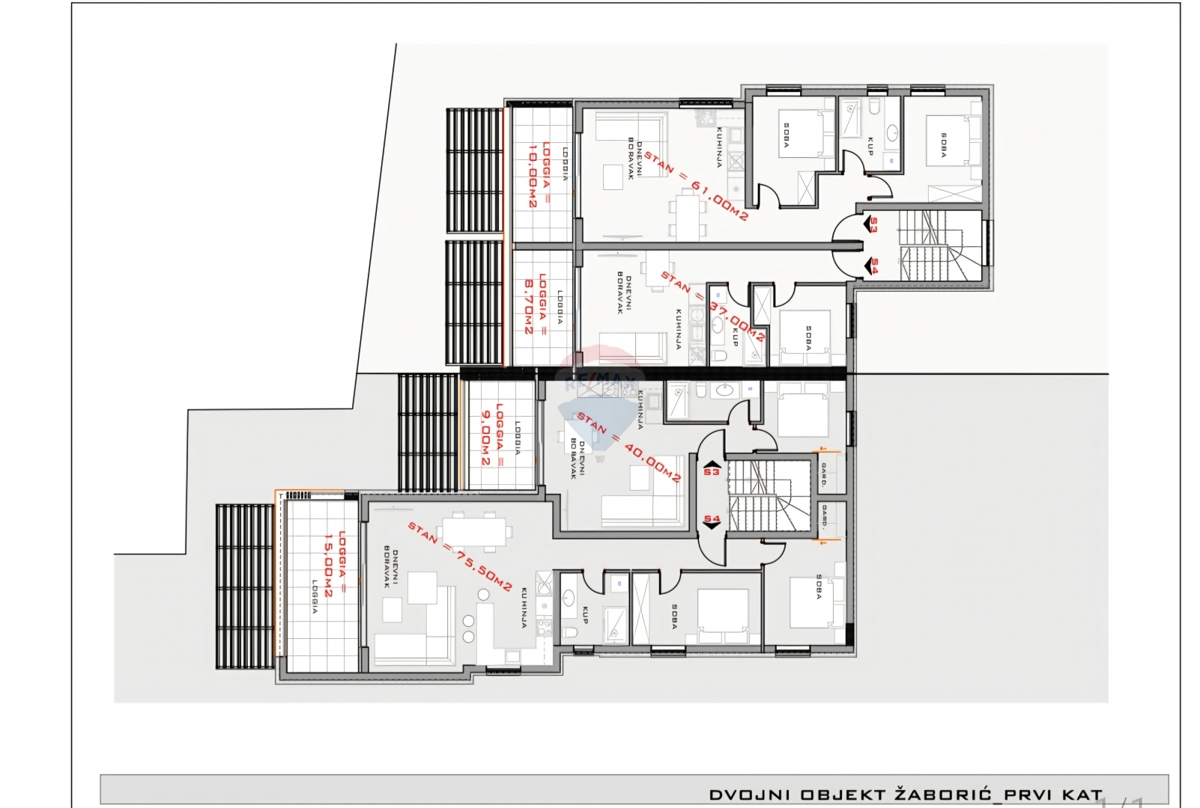 Appartamento Žaborić, Šibenik - Okolica, 90,89m2
