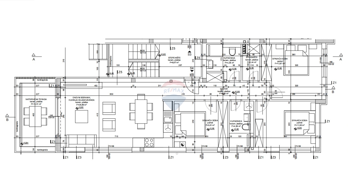 Appartamento Brodarica, Šibenik - Okolica, 88,37m2