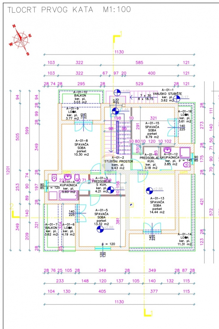Appartamento Tribunj, 45m2