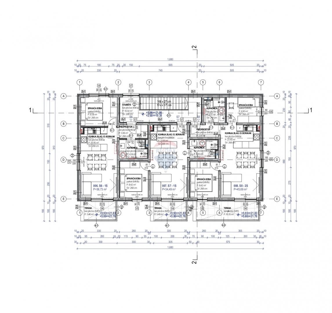 Appartamento con una camera da letto, 2° piano, 42 m2, Rogoznica
