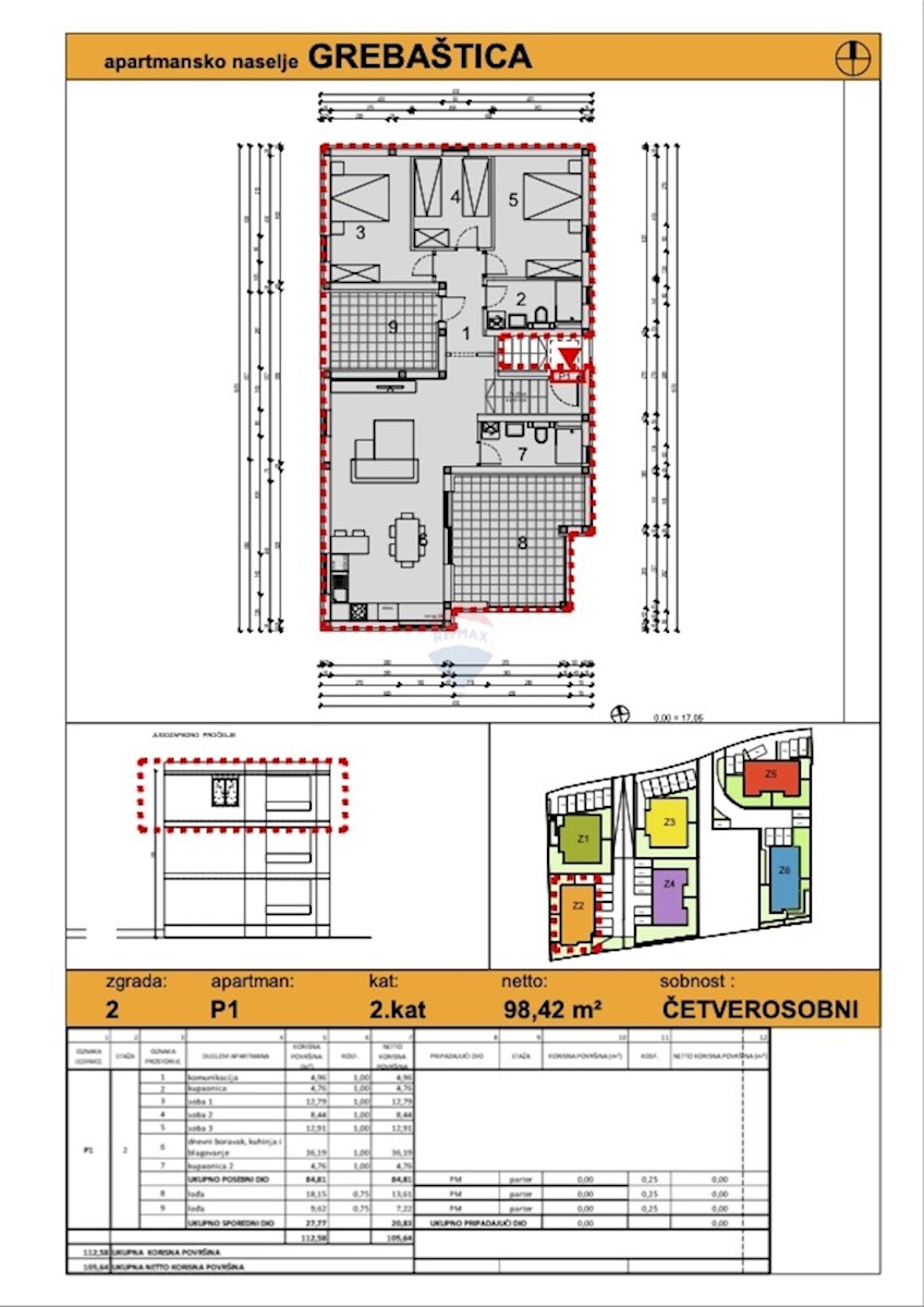 Appartamento Grebaštica, Šibenik - Okolica, 114,40m2