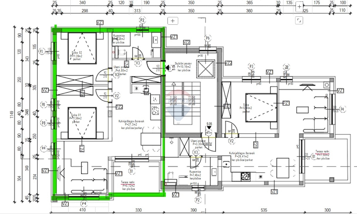 Appartamento Brodarica, Šibenik - Okolica, 72,30m2