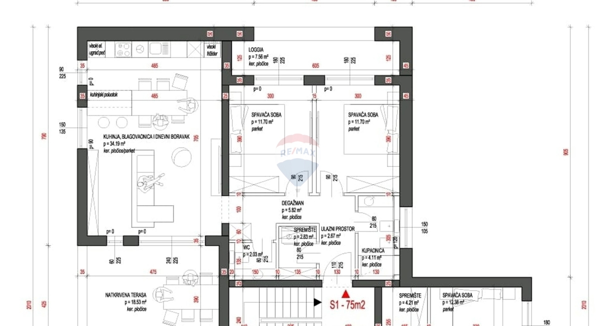 Appartamento Žaborić, Šibenik - Okolica, 89,39m2
