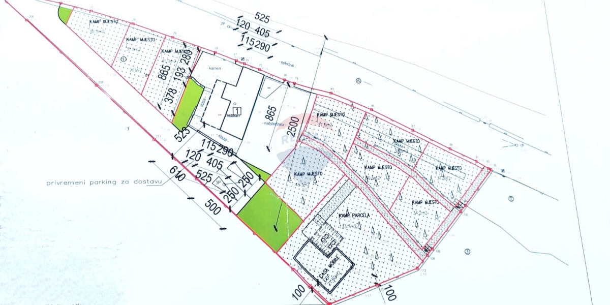 MINIKAMP - Jezera 1 fila al mare zona T3 - 840 m2
