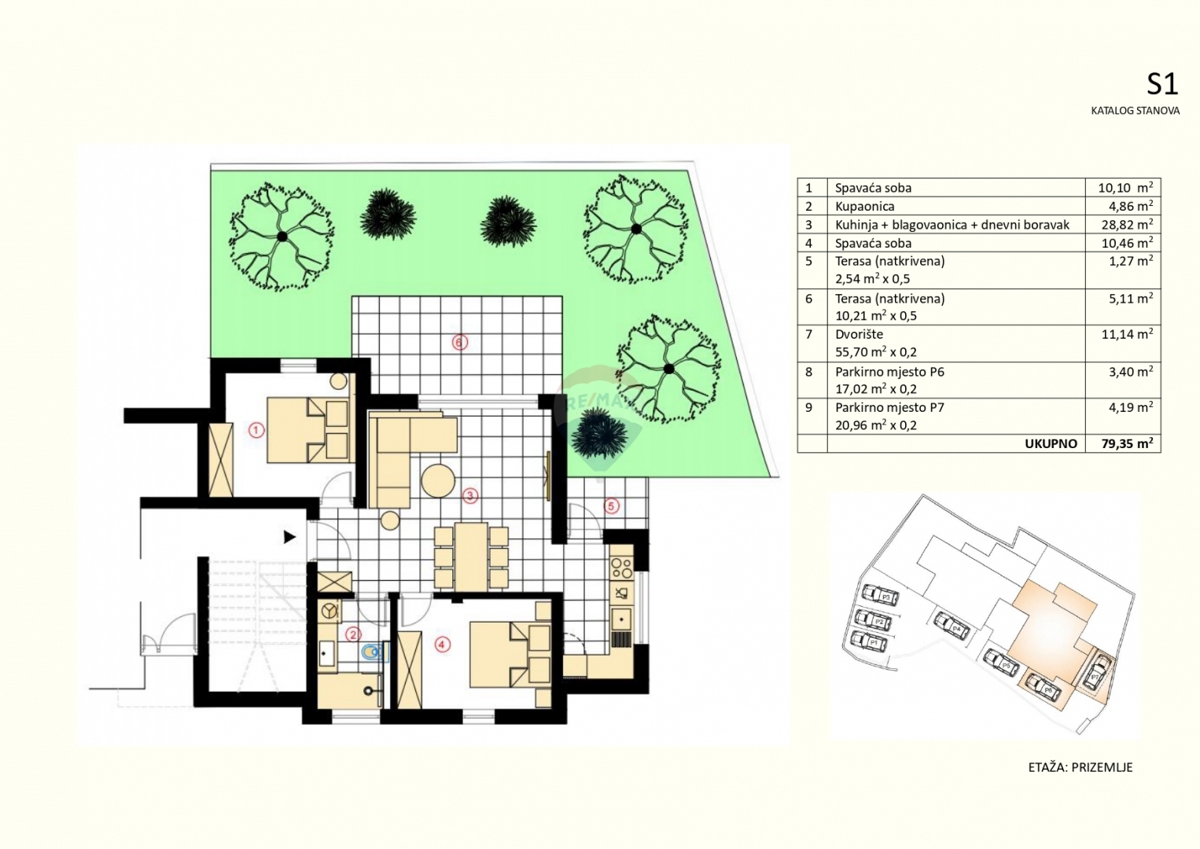Appartamento Murter, 79,35m2