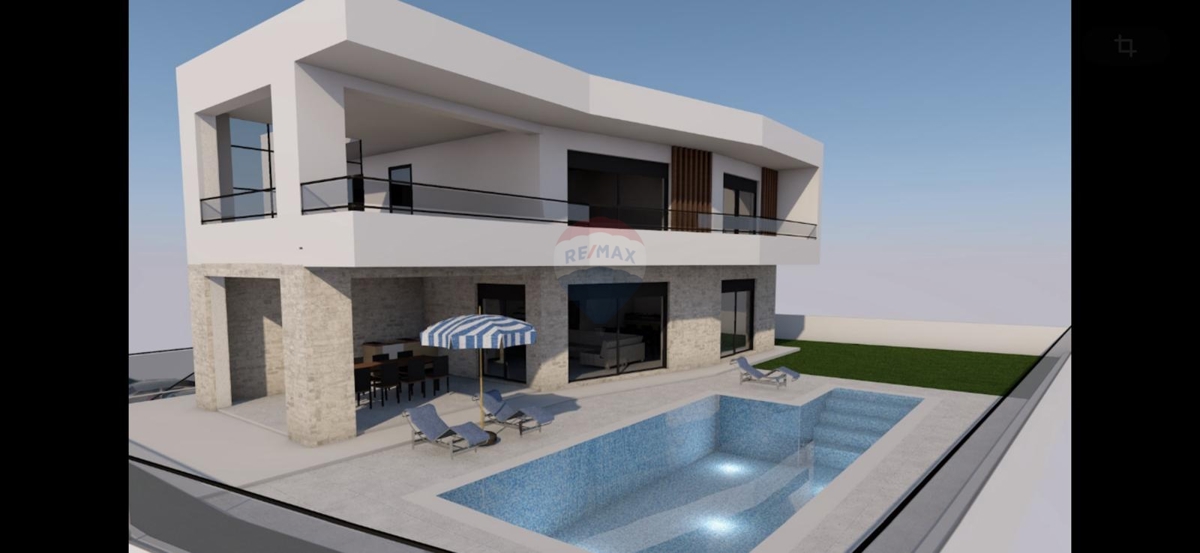 Villa con piscina in costruzione, Stivašnica, Rogoznica