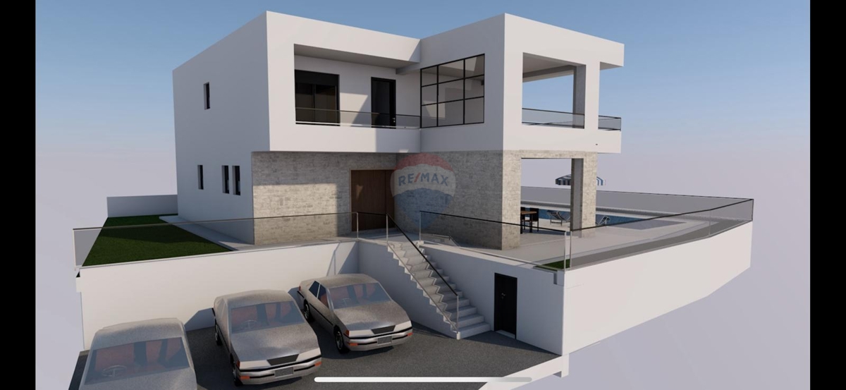 Villa con piscina in costruzione, Stivašnica, Rogoznica