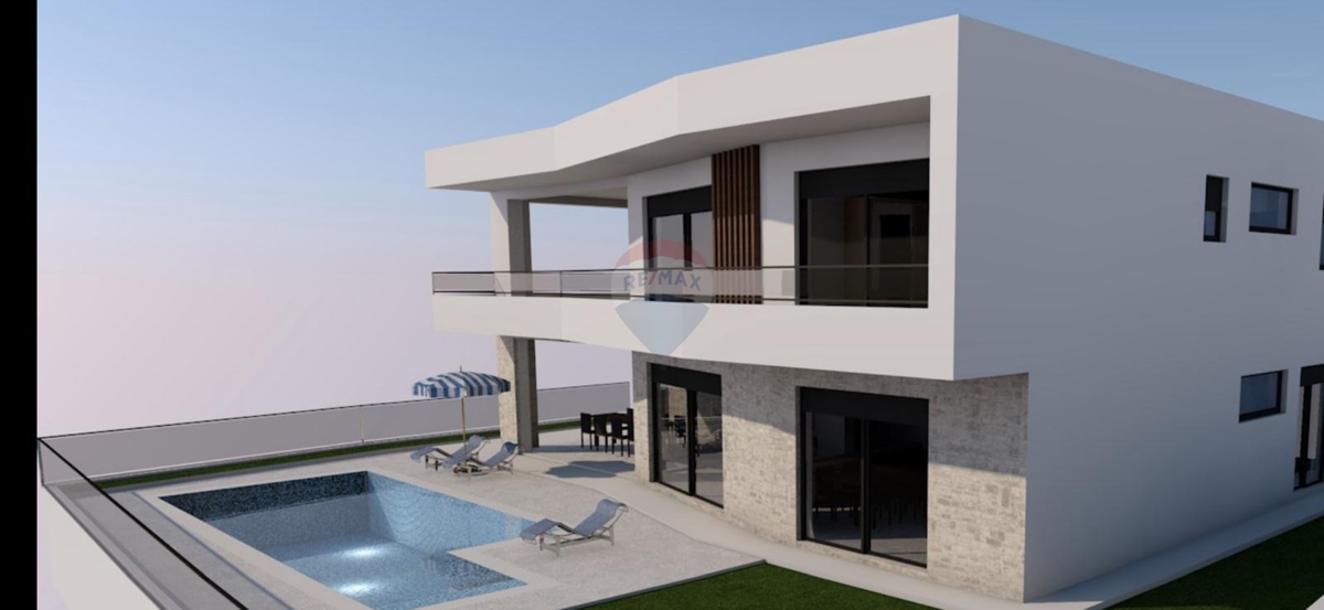 Villa con piscina in costruzione, Stivašnica, Rogoznica