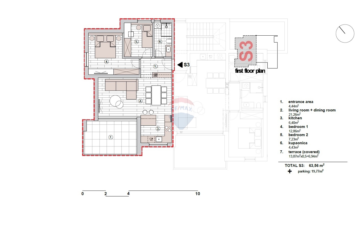Lussuoso appartamento con due camere da letto e splendida vista (S3), Primošten