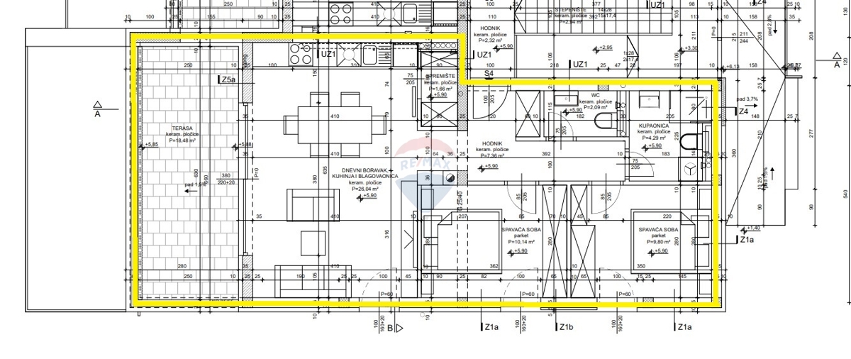 Appartamento Žaborić, Šibenik - Okolica, 70,62m2