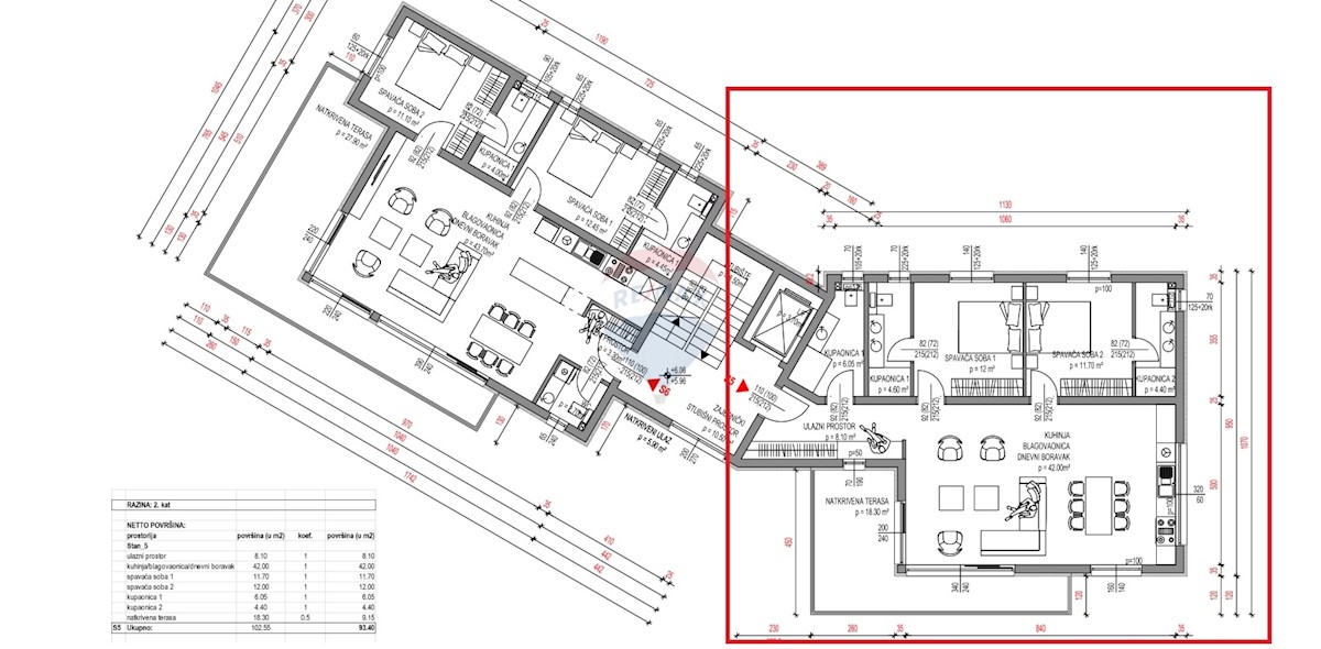 Appartamento Primošten, 101,20m2